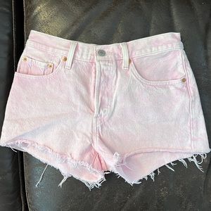 Levi’s pink denim shorts